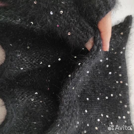 Коточепчик и митенки из пуха норки