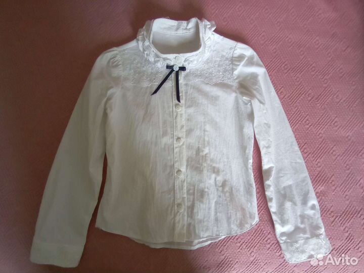 Школьные блузки для девочки 122 128 пакетом