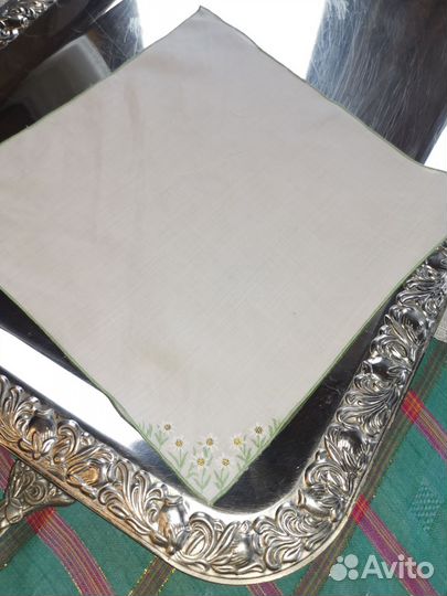 Винтаж Микро вышивка платочек