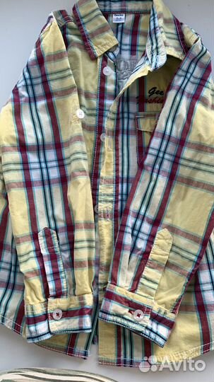 Рубашка для мальчика 104 желтая