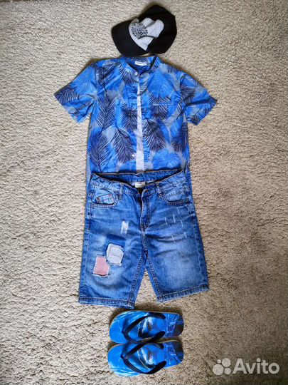 Джинсовые шорты#футболка#рубашка