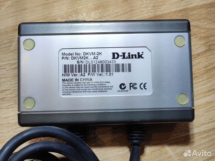 Kvm переключатель D-Link dkvm-2k 2-порта
