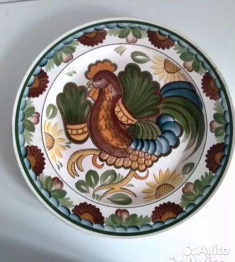 Менажница СССР и тарелка Петух зик, гвз, Дулево