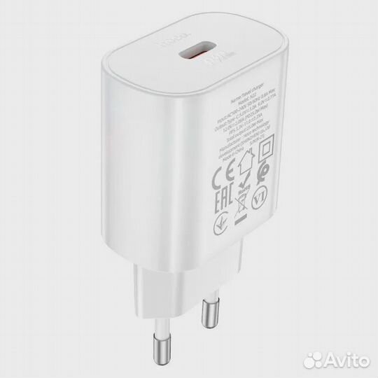 Сзу-Type-C Hoco N22 (25W, QC3.0,PD) Белый