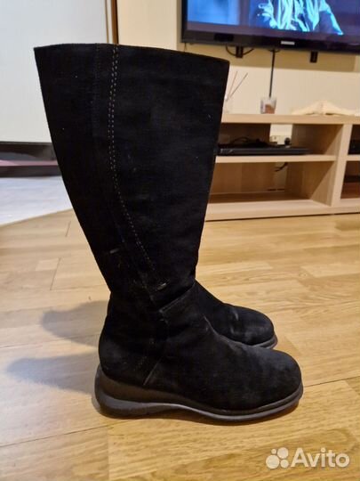 Сапоги женские замшевые