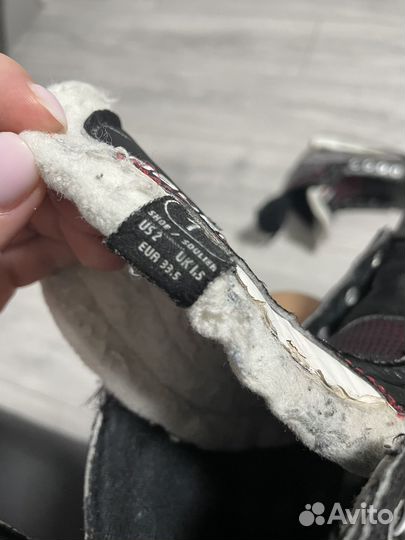 Хоккейные коньки bauer 33,5