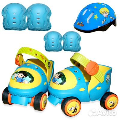 Роликовые коньки новые + защита