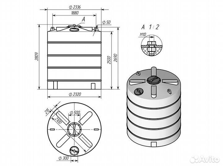 Емкость тцвп 10000 л