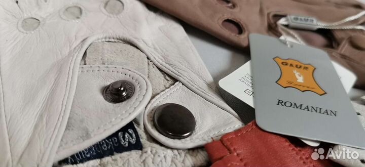 Кожаные водительские перчатки