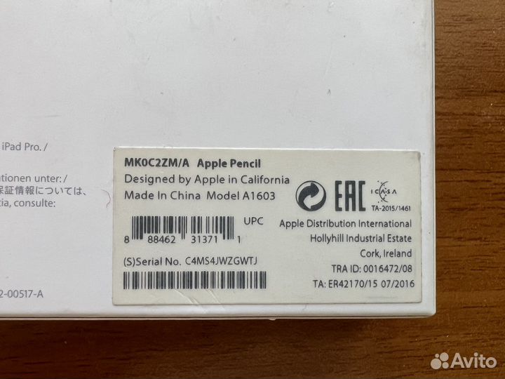 Стилус apple pencil новый