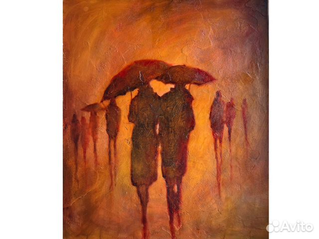 Картина маслом городской пейзаж 60/50 см