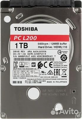 HDD toshiba PC L 200 sato 2.5 1TB для ноутбука