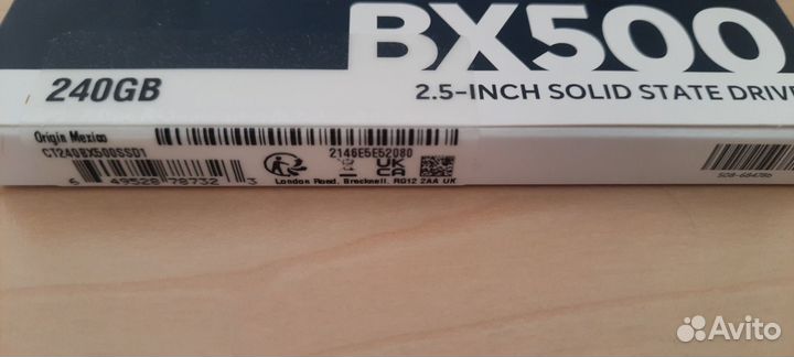 SSD Накопитель Crucial BX500 240GB новый