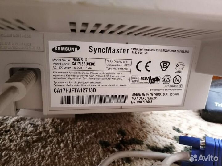 ЭЛТ монитор samsung SyncMaster 765MB