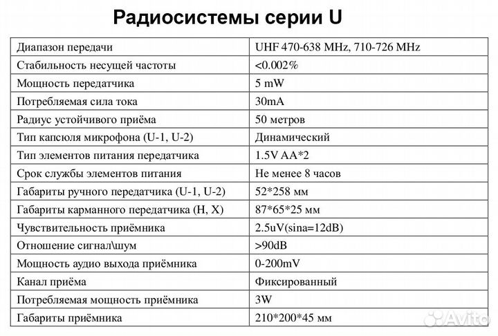 Радиосистема ECO by volta U-2 (505.75/622.665)
