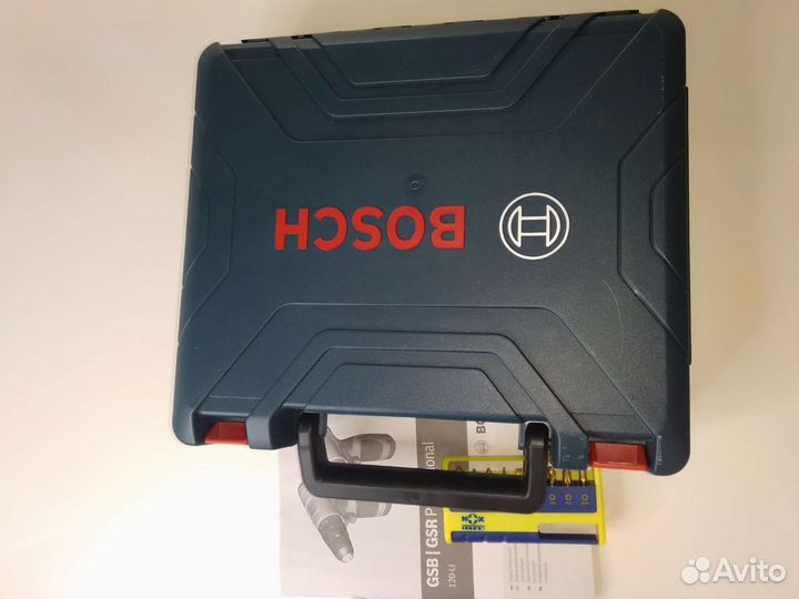 Дрель шуруповерт bosh, 2 аккумулятора, набор 9 бит