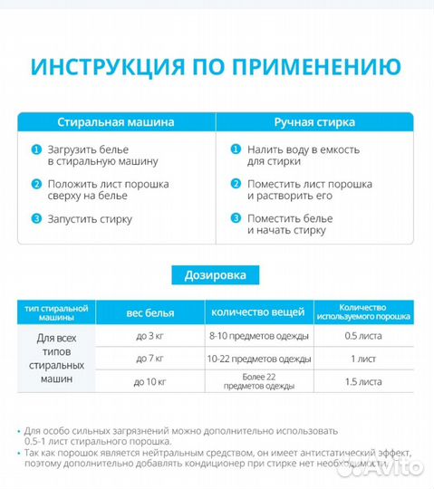 Листовой стиральный порошок Атоми Корея