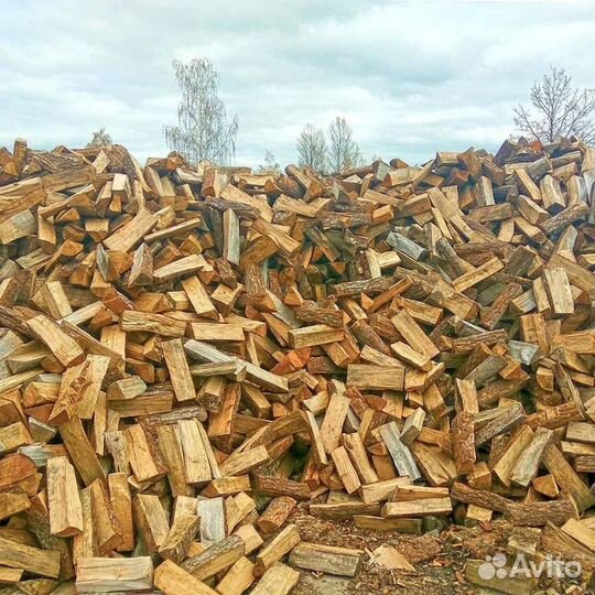 Колотые дрова смесь