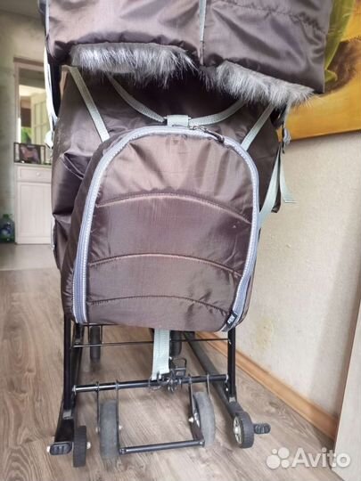 Детские санки коляска ника