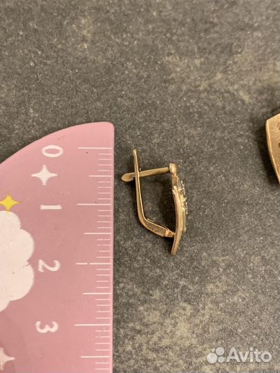 Серьги золотые 583 пробы СССР