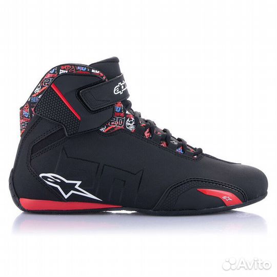 Alpinestars Fq20 Sektor мотоботы Black Bright Red Красный