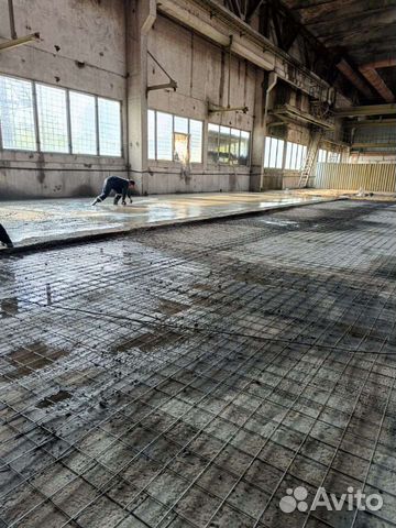 Промышленные бетонные с топпингом полы
