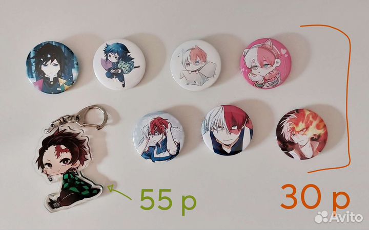 Значки Геншин Импакт, крд, мга и др