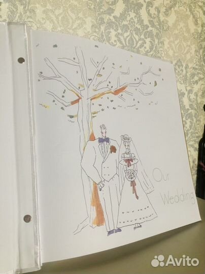 Фотоальбом свадебный, руч. работа новый