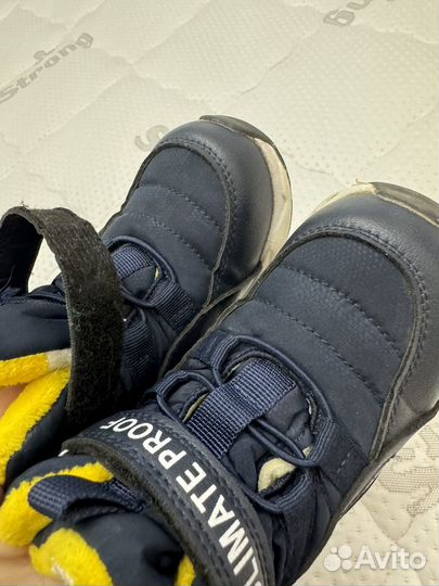 Теплые сапожки дутики для мальчика 14,5 см