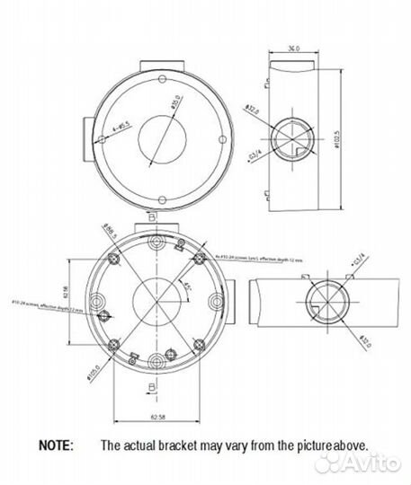 HikVision DS-1260ZJ монтажная коробка