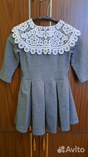 Школьный фартук+платье 116