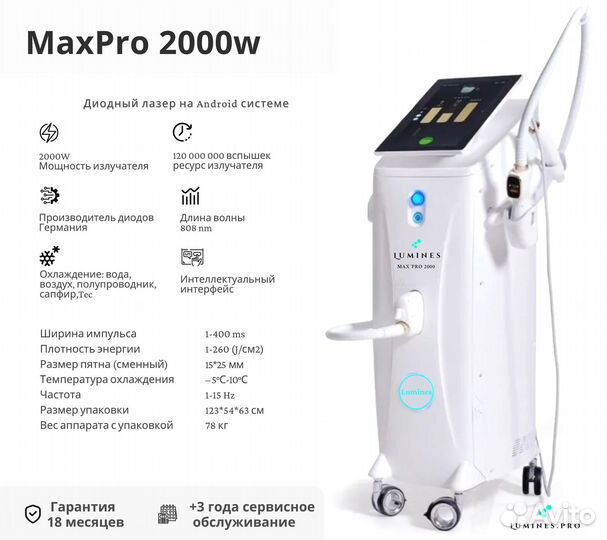 Диодный лазер Люминес. Max’Pro 2000вт