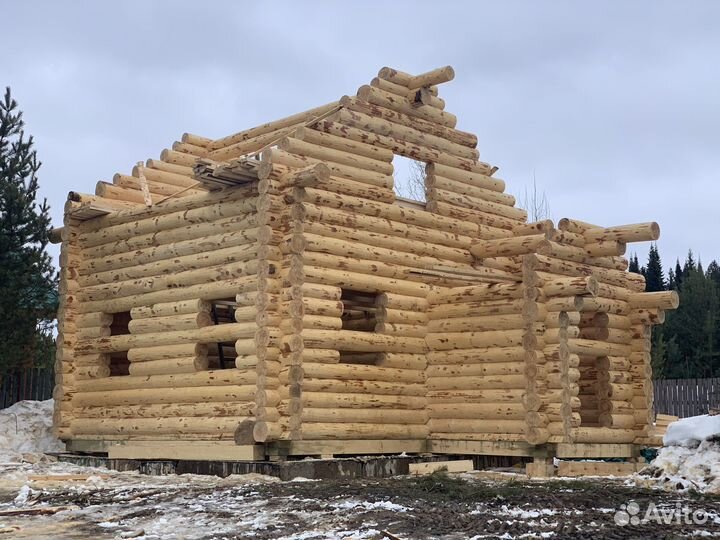 Сруб бани 6x9