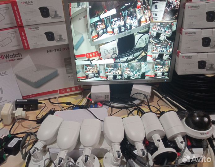 Полностью готовые комплекты видеонаблюдения,уличны