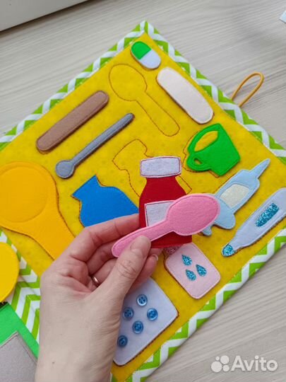 Развивающая книга - планшет из фетра