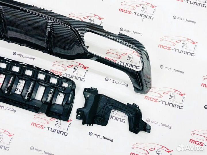 Диффузор E63s Под карбон Mercedes w213