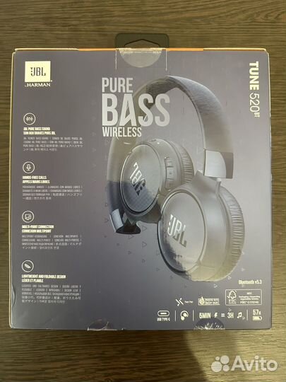 Беспроводные наушники JBL Tune 520bt