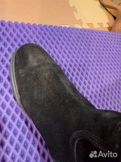 Сапоги натральная замша, мех овчина