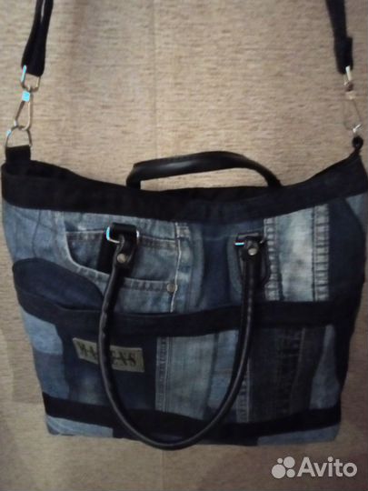 Сумка джинсовая