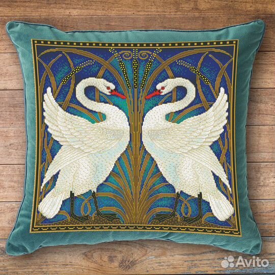 Схема для вышивки крестиком Лебеди в.pdf и Saga