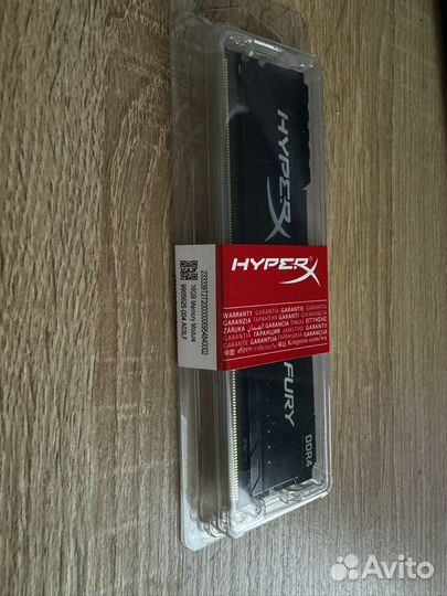 Оперативная память ddr4 16gb 3600 HyperX Fury