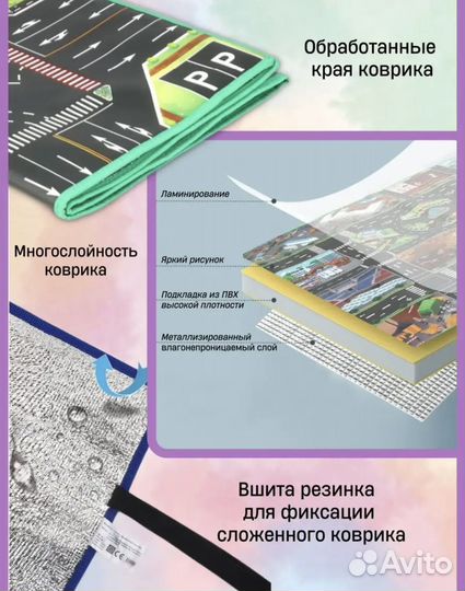 Детский игровой коврик складной