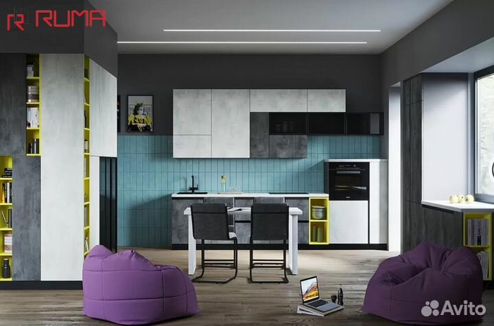 Кухня прямая светлая на заказ цена за все