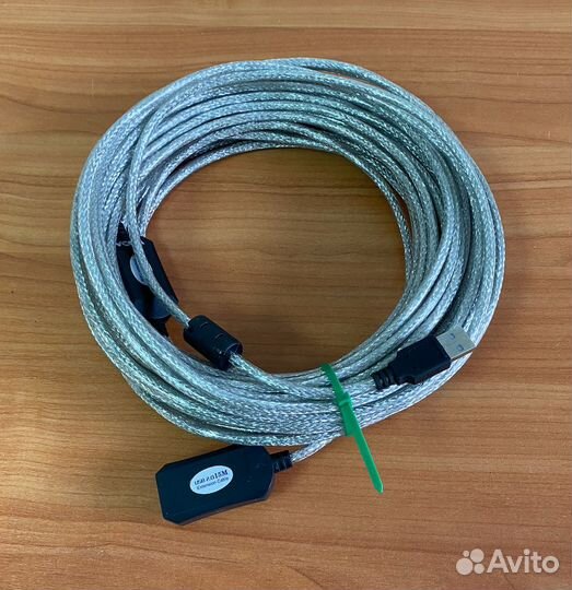 Удлинитель USB 2.0 активный vcom 15 м