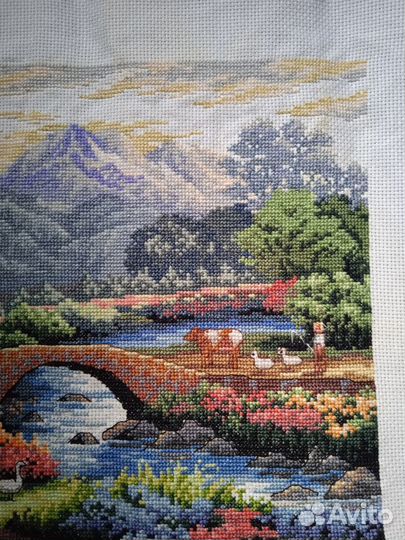 Вышитый пейзаж