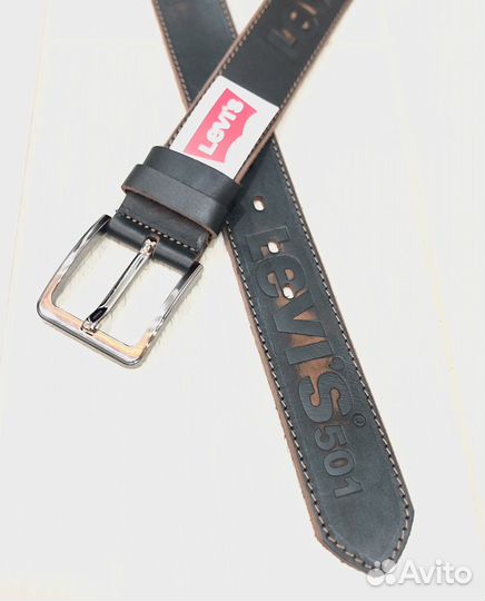 Мужские ремень Levi s натуральная кожа 125 см
