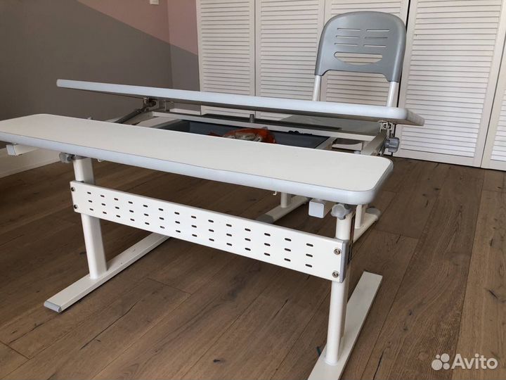 Растущие парта 95 см (с наклоном) и стул Fun Desk