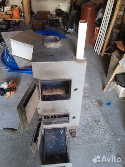 Печь буржуйка с водяным контуром