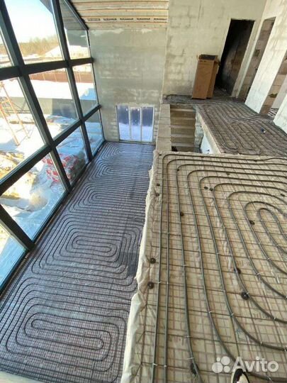 Установка монтаж теплого пола в загородных домах