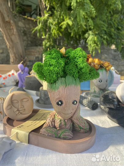 Фигурка грут, марвел, кашпо, на подарок